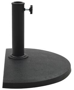 Stojan na slunečník polokruhový černý 9 kg polyresin