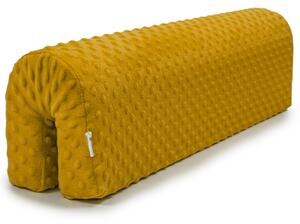 Chránič na dětskou postel MINKY 50 cm - hořčicově žlutý