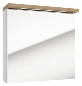 Zrcadlová skříňka Naturel Stilla + LED 60x60 cm bílá STILLAE06017