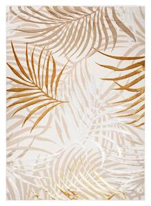 Makro Abra Kusový koberec GOLDEN NA44C Listy krémový Rozměr: 140x200 cm