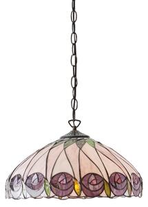 Endon 64176 - Lustr na řetězu Tiffany HUTCHINSON 1xE27/60W/230V pr. 40 cm