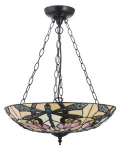 Endon 111869 - Lustr na řetězu Tiffany ASHTON 3xE27/10W/230V pr. 45 cm