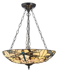 Endon 111869 - Lustr na řetězu Tiffany ASHTON 3xE27/10W/230V pr. 45 cm