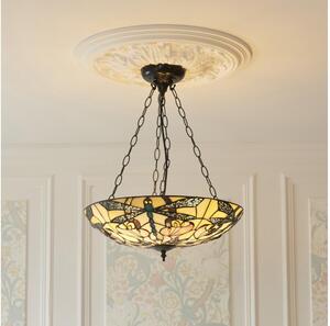 Endon 111869 - Lustr na řetězu Tiffany ASHTON 3xE27/10W/230V pr. 45 cm