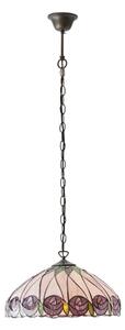 Endon 64176 - Lustr na řetězu Tiffany HUTCHINSON 1xE27/60W/230V pr. 40 cm