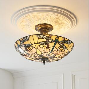 Endon 111892 - Přisazený lustr Tiffany ASHTON 3xE27/10W/230V pr. 45 cm