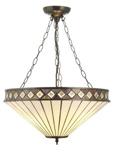 Endon 111871 - Lustr na řetězu Tiffany FARGO 3xE27/10W/230V pr. 50 cm