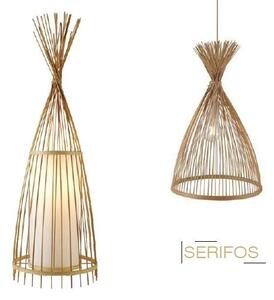 ACA DECOR Stojací lampa SERIFOS 9W/E27/230V/IP20