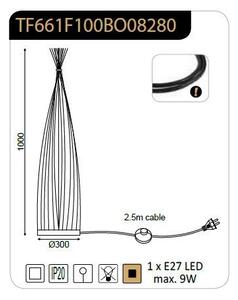 ACA DECOR Stojací lampa SERIFOS 9W/E27/230V/IP20