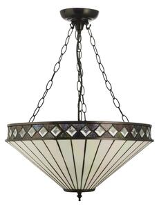 Endon 111871 - Lustr na řetězu Tiffany FARGO 3xE27/10W/230V pr. 50 cm