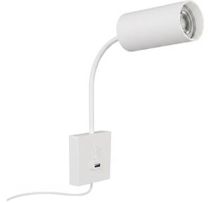Immax NEO 08296L - Nástěnná lampa s USB PUNTO 1xGU10/9W/230V bílá