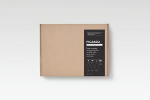 Picasso - betonový tác – bílá, L 32 x 23,7 cm
