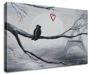 Gario Obraz na plátně Ptačí romantika v Paříži Velikost: 90 x 60 cm