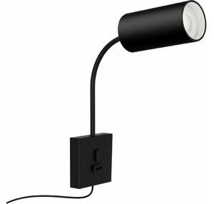 Immax NEO 08295L - Nástěnná lampa s USB PUNTO 1xGU10/9W/230V černá