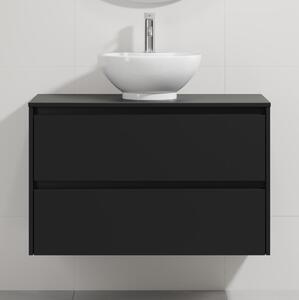 Koupelnová skříňka s umyvadlem TRONDHEIM/DRAMMEN 90x57x46 cm černá/bílá