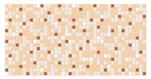 3D obkladový omyvatelný panel PVC Mozaika hnědá (480 x 955 mm)