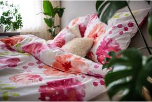 Cotton House Povlečení 3dílné LP DITA- Flores pink / 70x90+140x200cm / bavlna + povlak na polštář 40x40cm