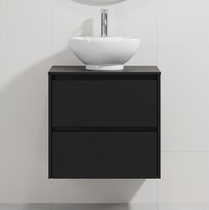 Koupelnová skříňka s umyvadlem TRONDHEIM/DRAMMEN 60x57x46 cm černá/bílá