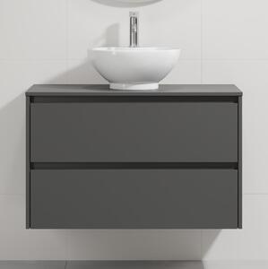 Koupelnová skříňka s umyvadlem TRONDHEIM/DRAMMEN 90x57x46 cm antracit/bílá
