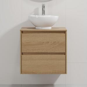 Koupelnová skříňka s umyvadlem TRONDHEIM/DRAMMEN 60x57x46 cm dub/bílá
