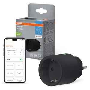 Osram - Chytrá zásuvka SMART+ MATTER SCHUKO 2300W/230V/10A Wi-Fi černá
