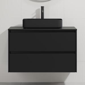 Koupelnová skříňka s umyvadlem TRONDHEIM/LJORDAL 90x57x46 cm černá