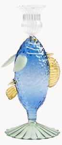 Ručně vyrobený svícen z borosilikátového skla Fish