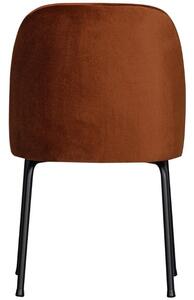 Hoorns Cihlově červená sametová jídelní židle Tergi