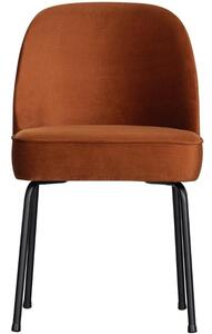Hoorns Cihlově červená sametová jídelní židle Tergi