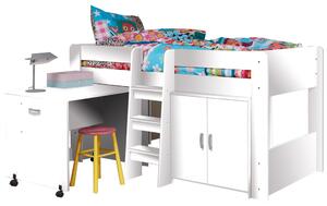 Dětská kombinovaná postel 90 cm Flann (bílá). Vlastní profesionální přeprava až k Vám domů 1016935
