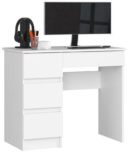 Designový psací stůl ZEUS90L, bílý