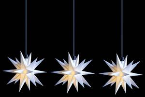 LED světelný řetěz 3 mini hvězdy venkovní bílá