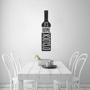 Samolepka na zeď - It´s Wine o´clock (14x60 cm)