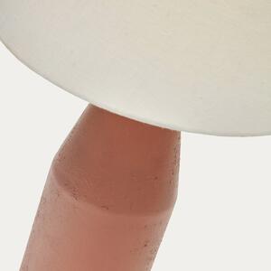 Bílá látková stolní lampa Kave Home Boada