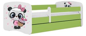 Kocot kids Dětská postel Babydreams panda zelená, varianta 70x140, bez šuplíků, bez matrace