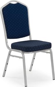 Banketová židle PRAG - tmavě modrá/stříbrná
