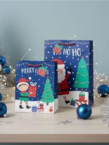 Sinsay - Vánoční dárkové tašky s motivem Santa Clause, elfů a vánočního stromku 4 pack - vícebarevná