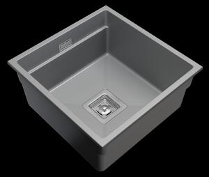 Gamma Decor 4445, 1-komorový granitový dřez 440x450x215 mm, šedá, GMA-ZLE000123