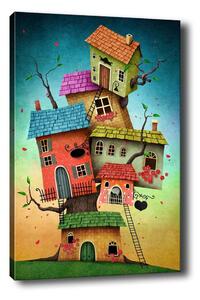 Wallity Obraz na plátně Surreal treehouse 50x70 cm