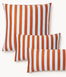 Pruhovaný povlak na polštář z bavlněného saténu Zani