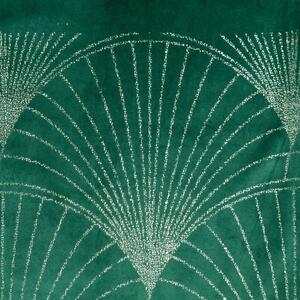 Sametový středový ubrus s lesklým zeleným potiskem Šířka: 35 cm | Délka: 140 cm