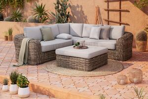 TERASOVÁ SEDACÍ SOUPRAVA dřevo, kov, plast, textil Ambia Garden - Online Only zahradní nábytek, Online Only