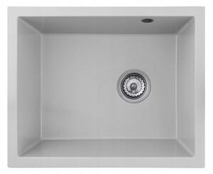 Gamma Decor 5040, 1-komorový granitový dřez 560x460x180 mm, bílá, GMA-ZLE000082