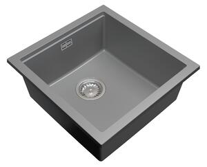 Gamma Decor 4850, 1-komorový granitový dřez 480x500x215 mm, šedá, GMA-ZLE000166