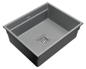 Gamma Decor 6050, 1-komorový granitový dřez 600x500x220 mm, šedá, GMA-ZLE000114