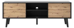 TV stolek Mostero MSRTV154, Barva: černá / černá + dub artisan Mirjan24 5903211251030
