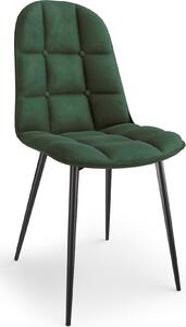 Jídelní židle STEFAN - tmavě zelená/černá