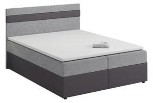 Manželská postel Boxspring 140x200 cm Mimosa (s roštem a matrací) (tmavě šedá + šedá). 1007805