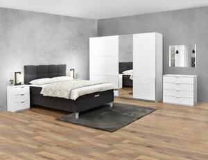 Čalouněná postel KORLEONE C - šedá 160 × 200 cm