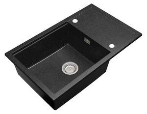 Gamma Advance 8050, 1-komorový granitový dřez 800x500x210 mm, černá skvrnitá, GMA-ZLE000147